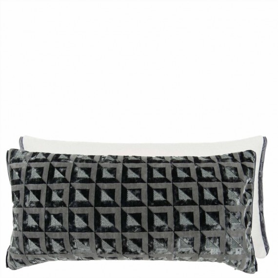 Coussin noir et blanc rectangulaire 60x30