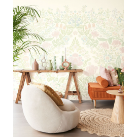 Posy 31608 : Papier peint panoramique floral - Eijffinger| Bleu Tortue